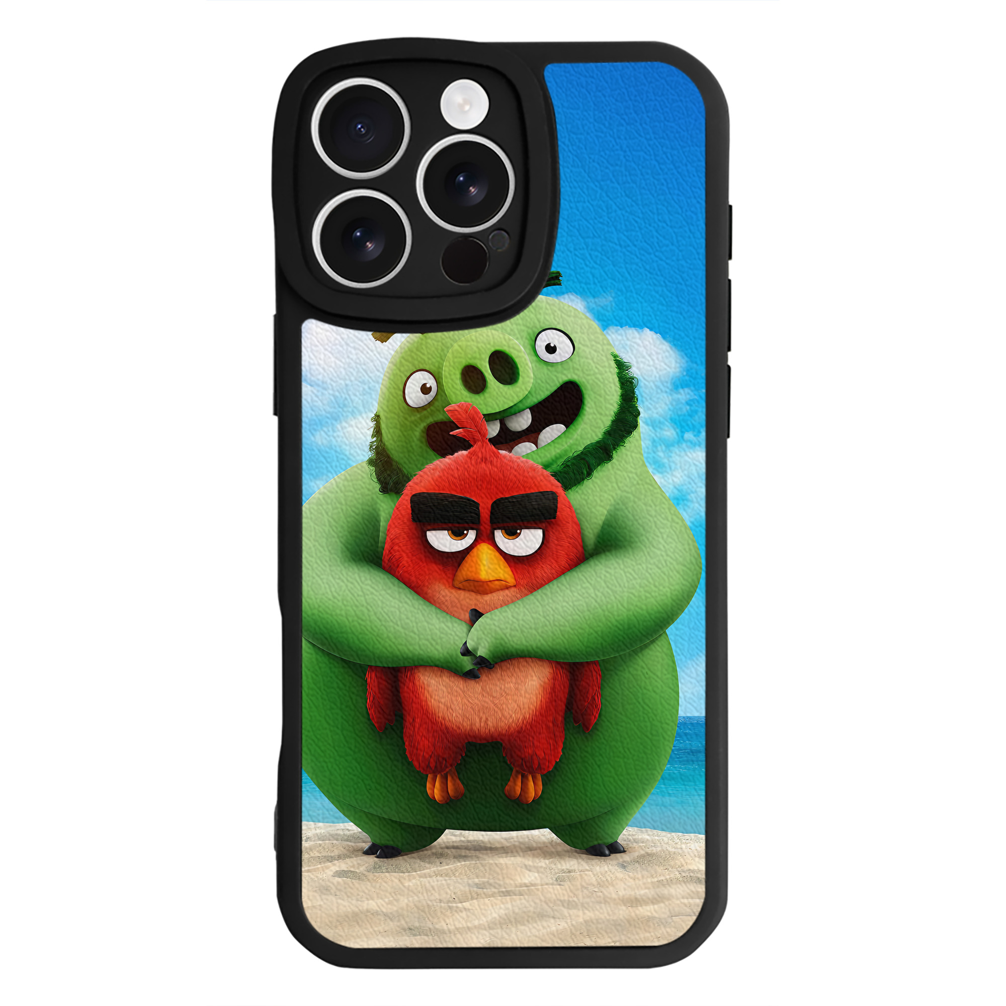 （画像用） Angry Birds アングリーバード 【iPhone 16シリーズ対応】シリコンスマホケース（レザー調） 材質：シリコン